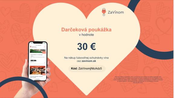 Valentínsky darčekový poukaz na ochutnávku vína